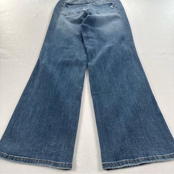 NWT Judy Blue Jeans Straight Womens 29 High Waist Straight Leg Blue Distressed - Picture 8 of 8